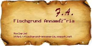 Fischgrund Annamária névjegykártya